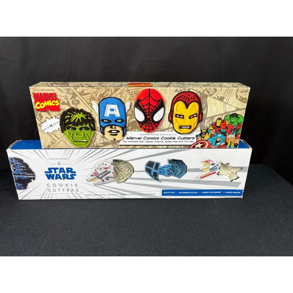Williams-Sonoma Cookie Cutters, Star Wars and Marvel Comics Press and Stamp